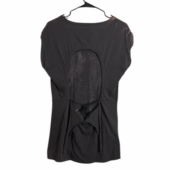 AllSaints AllSaints Spitalfields Dark Gray Tunic with White Nature Skull Graphic - Picture 6 of 14